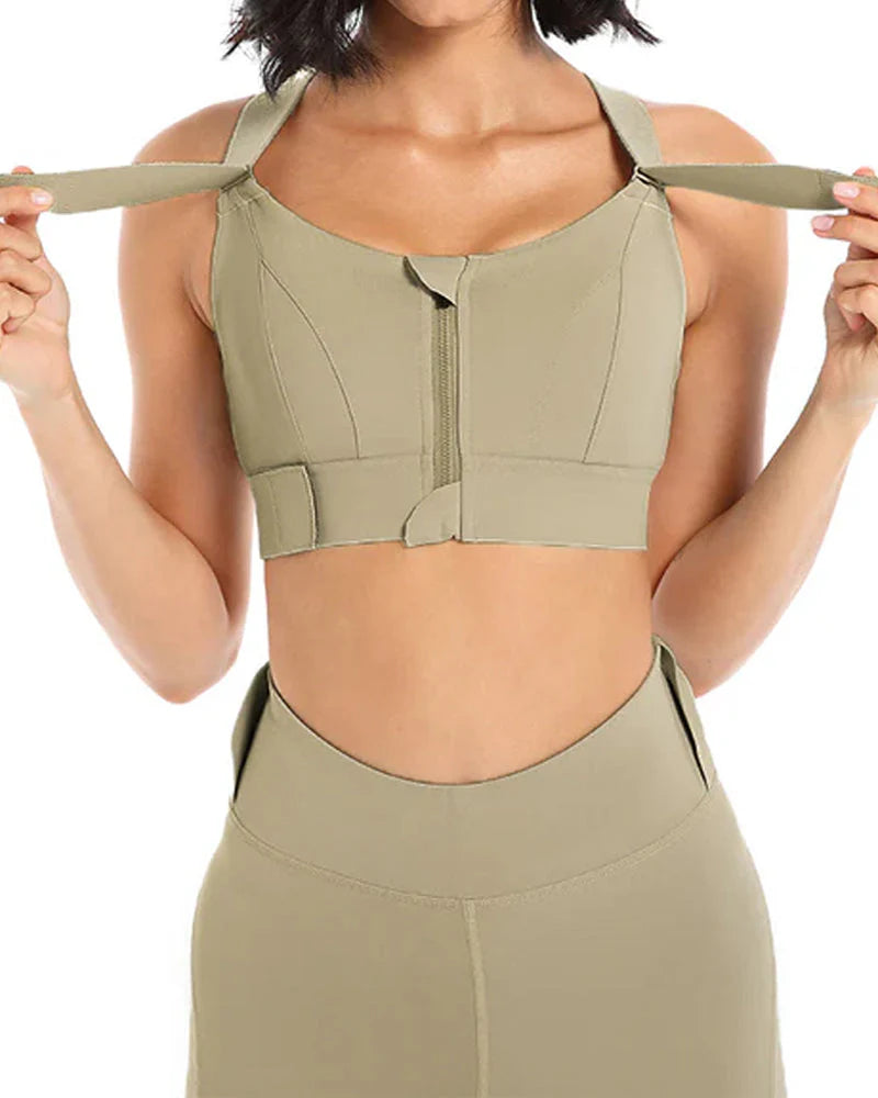 High Impact,A+ Quality, Ultimate Comfort, Sports Bra, Zipper(085) ( Pack of 3 )