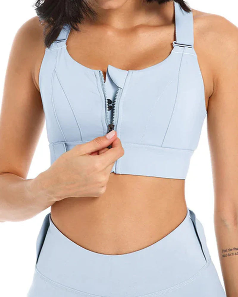 High Impact,A+ Quality, Ultimate Comfort, Sports Bra, Zipper(085) ( Pack of 3 )
