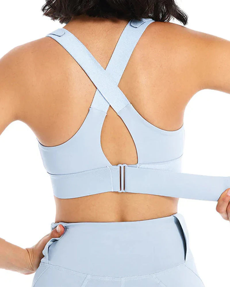 High Impact,A+ Quality, Ultimate Comfort, Sports Bra, Zipper(085) ( Pack of 3 )