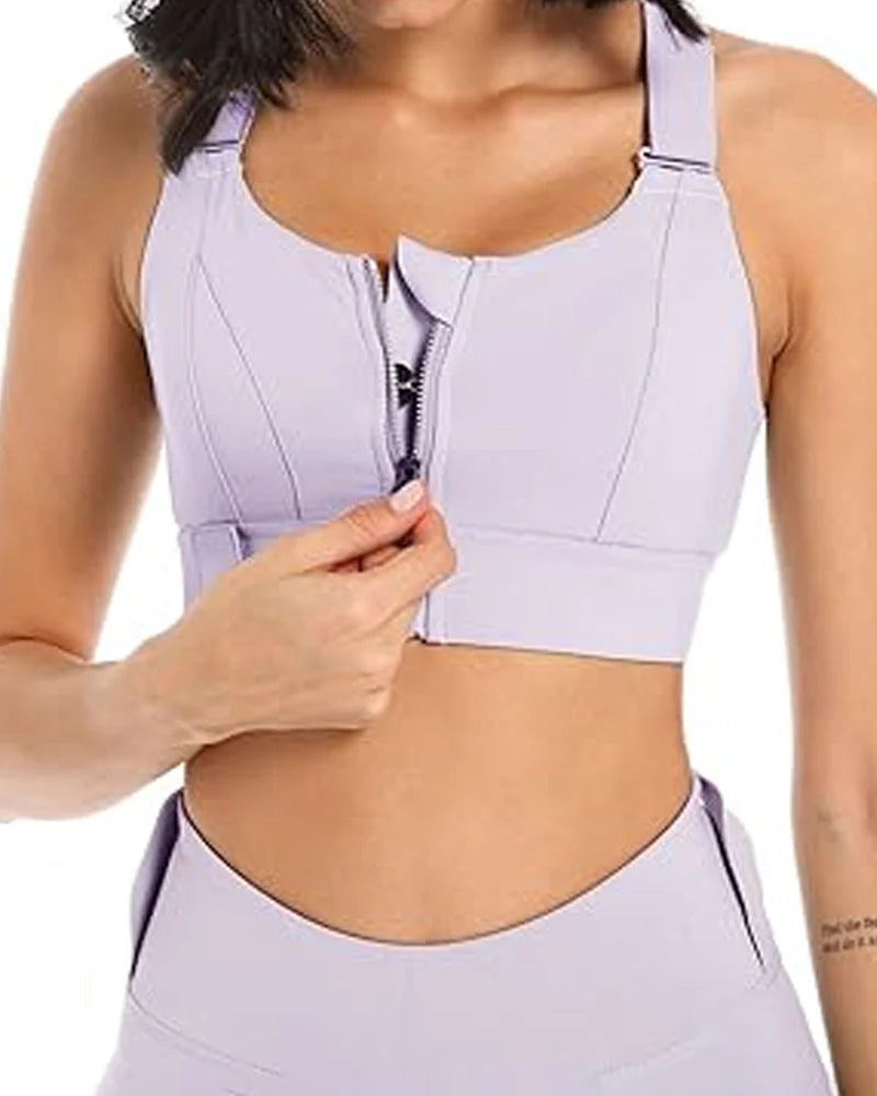 High Impact,A+ Quality, Ultimate Comfort, Sports Bra, Zipper(085) ( Pack of 3 )