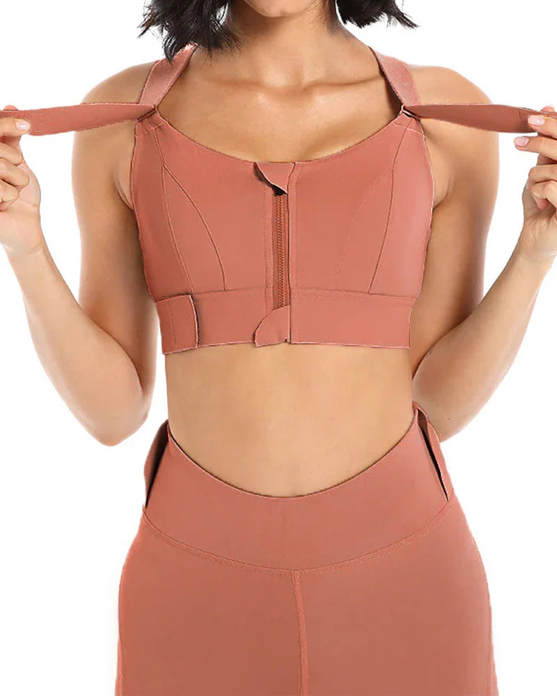 High Impact,A+ Quality, Ultimate Comfort, Sports Bra, Zipper(085) ( Pack of 3 )