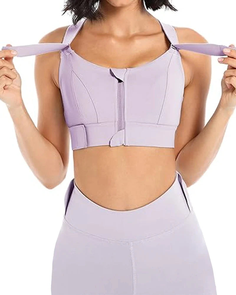 High Impact,A+ Quality, Ultimate Comfort, Sports Bra, Zipper(085) ( Pack of 3 )