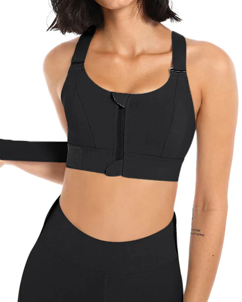 High Impact,A+ Quality, Ultimate Comfort, Sports Bra, Zipper(085) ( Pack of 3 )