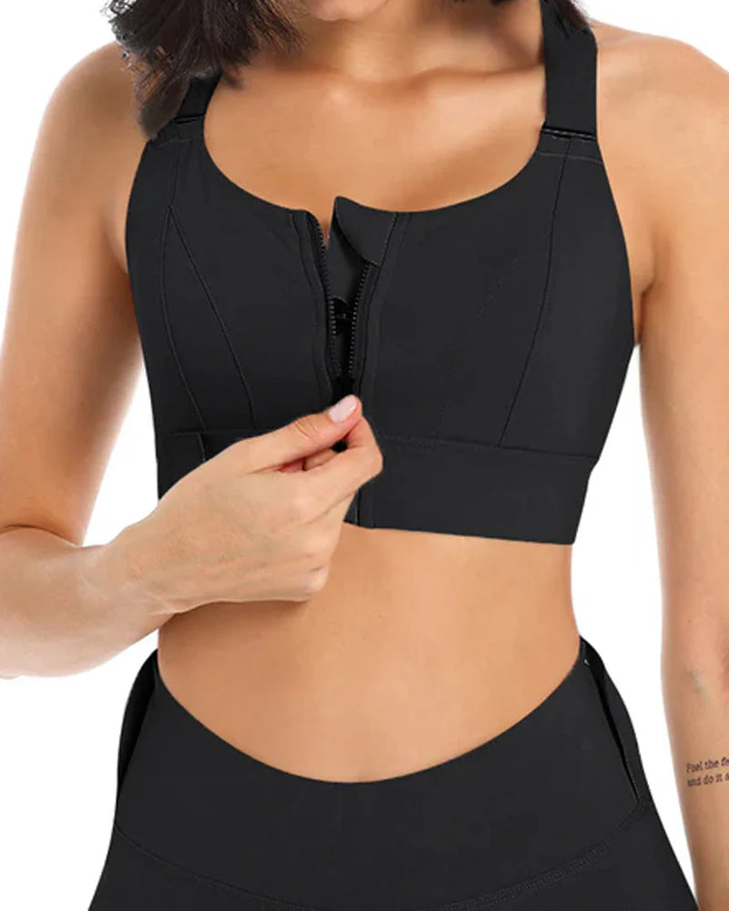 High Impact,A+ Quality, Ultimate Comfort, Sports Bra, Zipper(085) ( Pack of 3 )