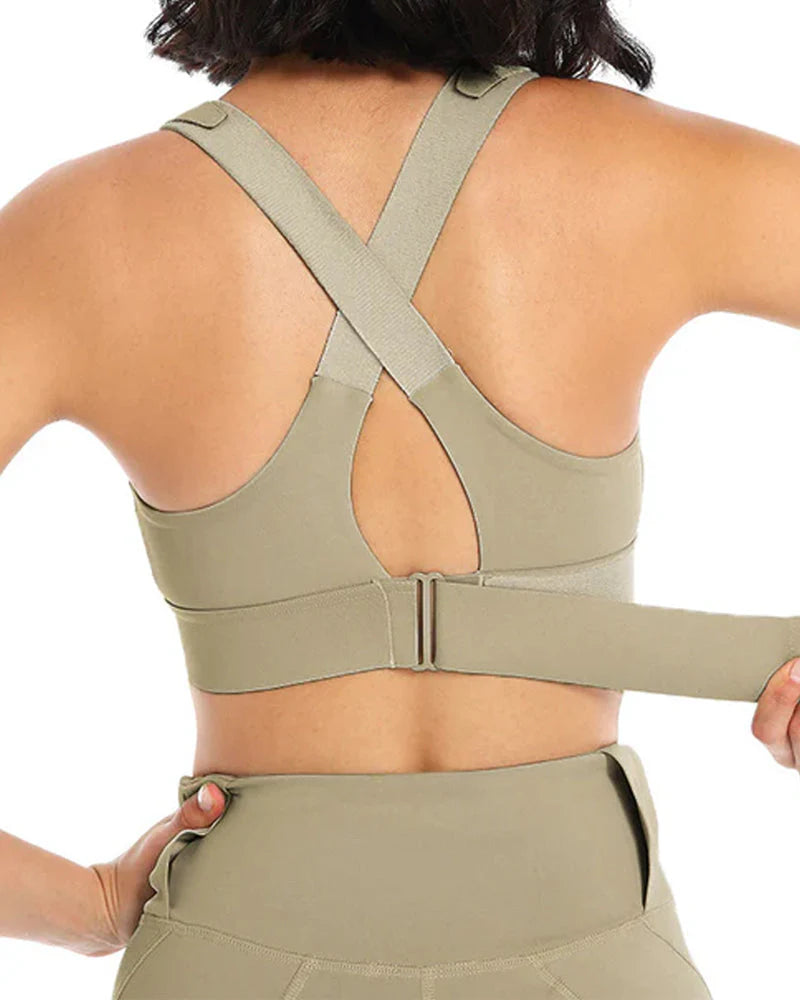 High Impact,A+ Quality, Ultimate Comfort, Sports Bra, Zipper(085) ( Pack of 3 )