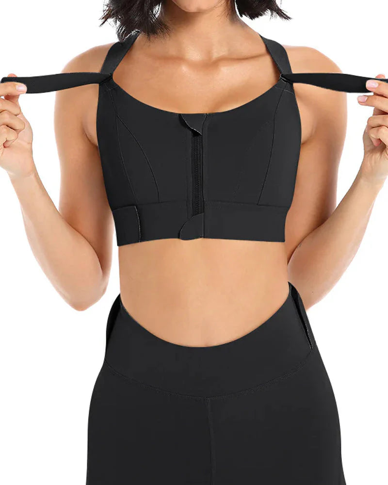 High Impact,A+ Quality, Ultimate Comfort, Sports Bra, Zipper(085) ( Pack of 3 )
