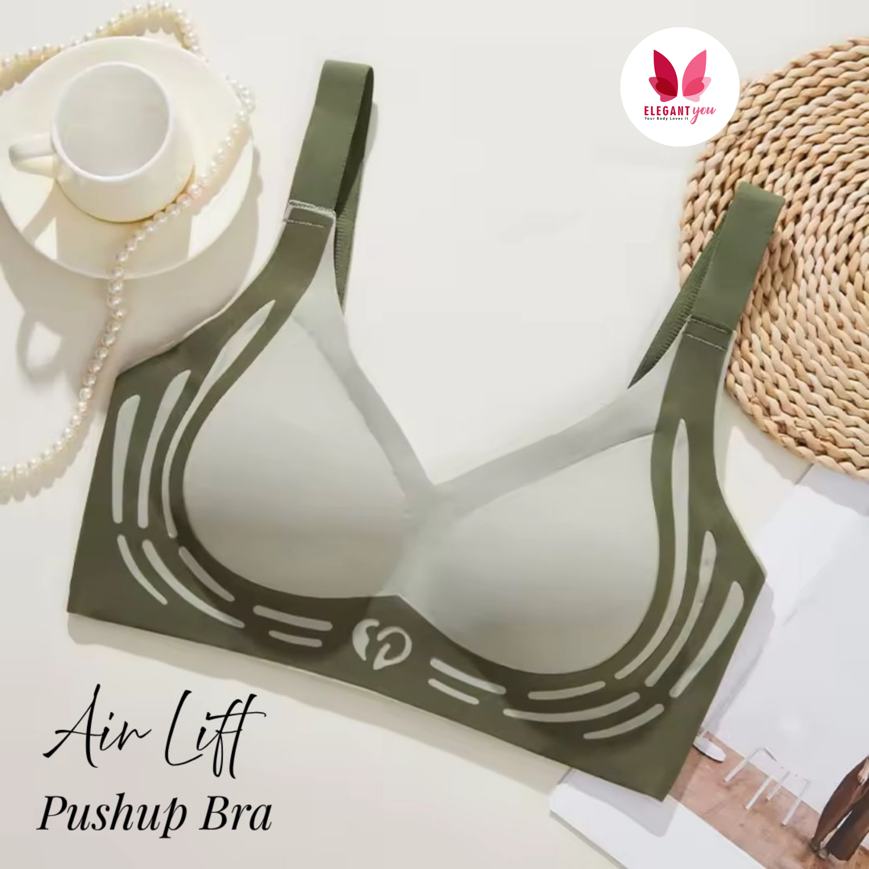 No Rash Seamless Breathable Wireless Push-up Uplift Sports Bra ( PACK OF 3 )