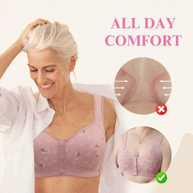 2025 New Anti Sagging Front Open Button Bra